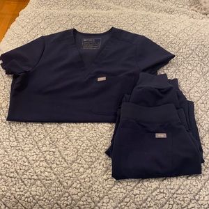 FIGS navy blue scrubs